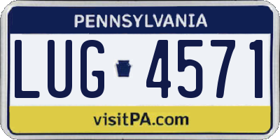 PA license plate LUG4571
