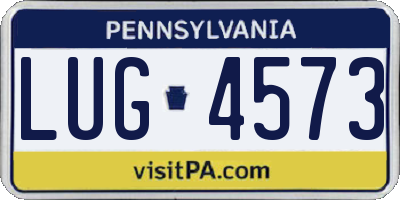 PA license plate LUG4573