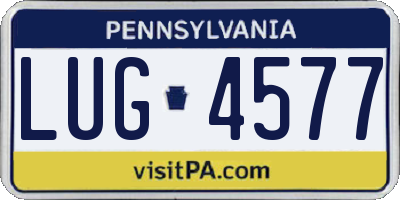 PA license plate LUG4577