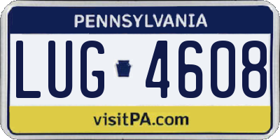 PA license plate LUG4608