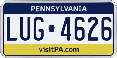 PA license plate LUG4626
