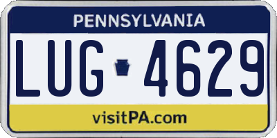 PA license plate LUG4629