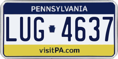 PA license plate LUG4637
