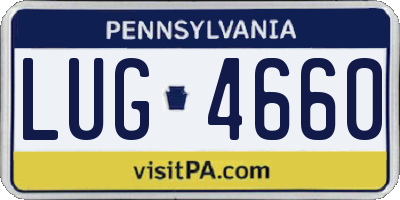 PA license plate LUG4660