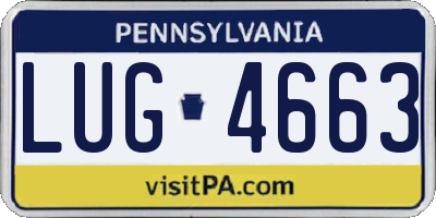 PA license plate LUG4663