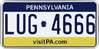 PA license plate LUG4666
