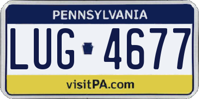 PA license plate LUG4677