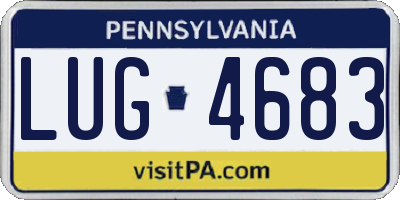PA license plate LUG4683