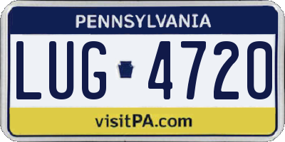 PA license plate LUG4720