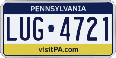 PA license plate LUG4721