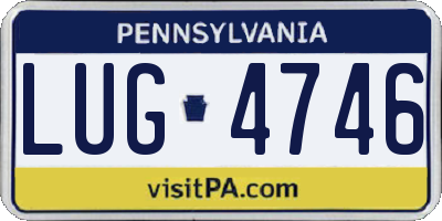 PA license plate LUG4746