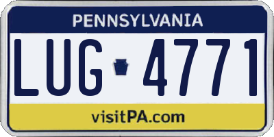 PA license plate LUG4771