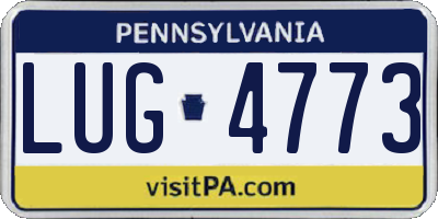 PA license plate LUG4773