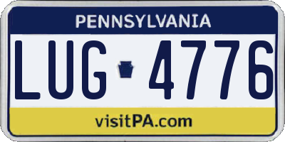 PA license plate LUG4776