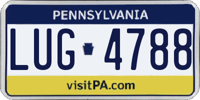 PA license plate LUG4788