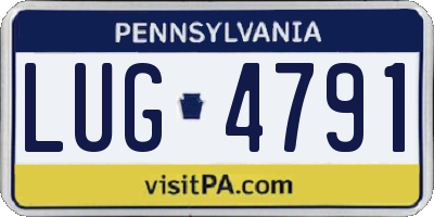 PA license plate LUG4791