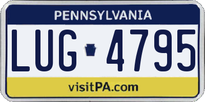 PA license plate LUG4795