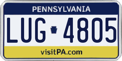 PA license plate LUG4805