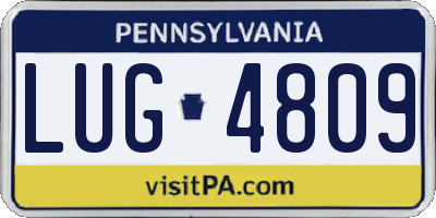PA license plate LUG4809