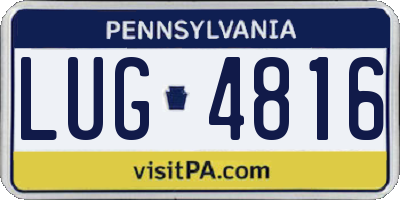 PA license plate LUG4816