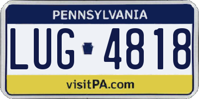 PA license plate LUG4818