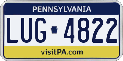 PA license plate LUG4822