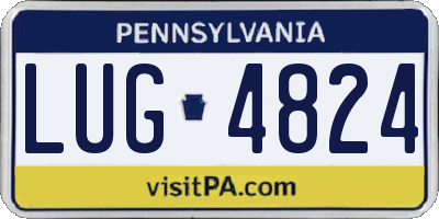 PA license plate LUG4824
