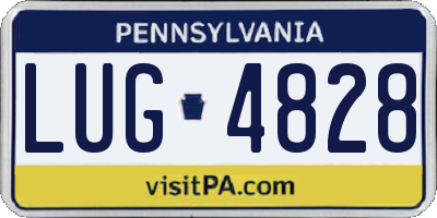 PA license plate LUG4828