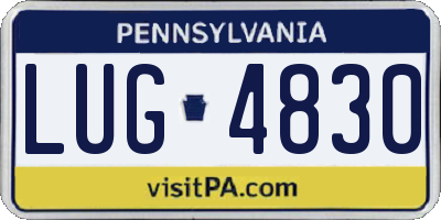PA license plate LUG4830