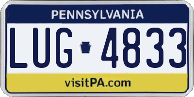 PA license plate LUG4833