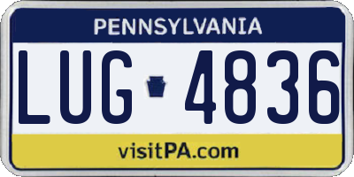 PA license plate LUG4836