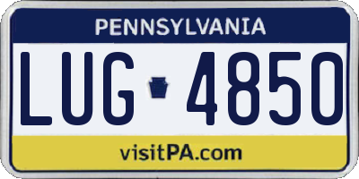 PA license plate LUG4850