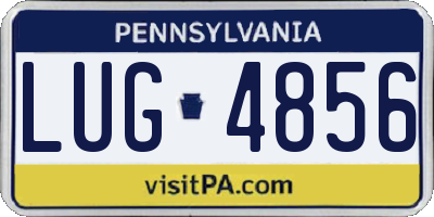 PA license plate LUG4856