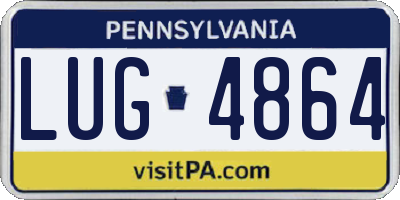 PA license plate LUG4864