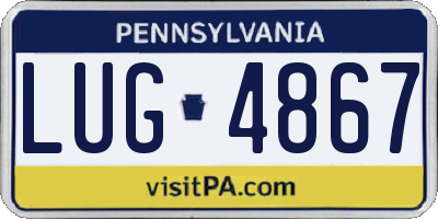 PA license plate LUG4867