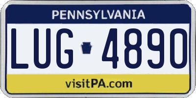 PA license plate LUG4890