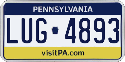 PA license plate LUG4893