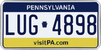 PA license plate LUG4898
