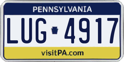 PA license plate LUG4917