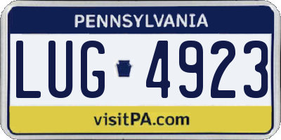 PA license plate LUG4923