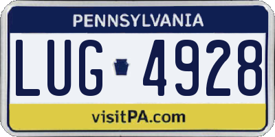 PA license plate LUG4928