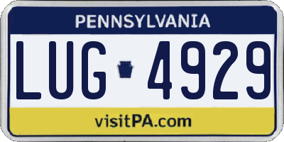 PA license plate LUG4929