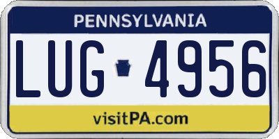 PA license plate LUG4956