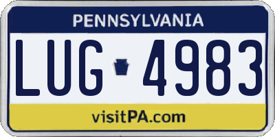 PA license plate LUG4983