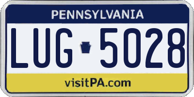 PA license plate LUG5028