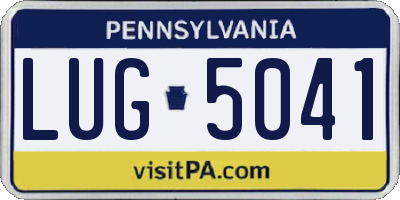 PA license plate LUG5041