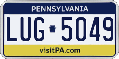 PA license plate LUG5049