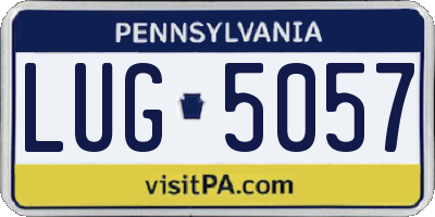 PA license plate LUG5057