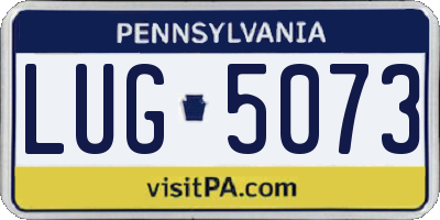 PA license plate LUG5073