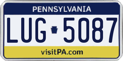PA license plate LUG5087